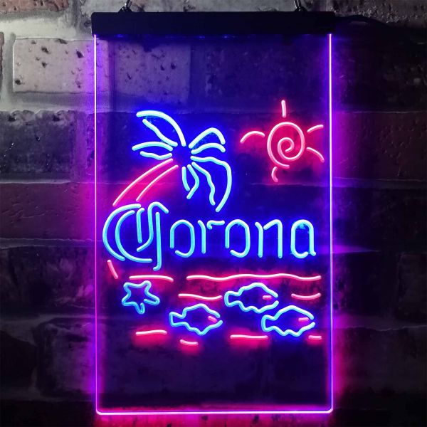 Corona Extra - Beach Dual LED Neon Light Sign